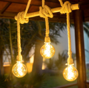 ILARIA Lampada a sospensione senza filo Ilaria 180 solar & rechargeable battery warm light jute colo