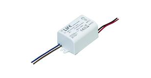 Alimentatore IP67 corrente costante 350mA, 9-18V 6.3W 220-240V~ 55x29.5x22mm