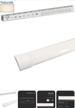 V-TAC 40w led grill fitting samsung chip 120cm 120 lm/w 4000k