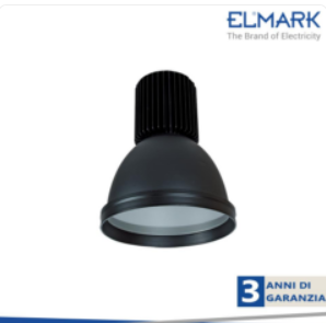 Led mini campana 30w nero 5500k LED COBFlusso di luce2400lmEfficienza luminosa80 lm