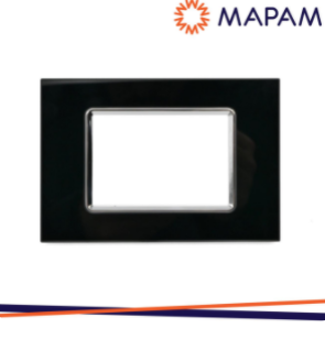 Mapan Placca vetro 6003bl-2 t2 3p nero