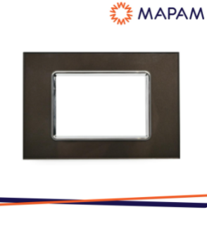 Mapam Placca vetro 6003bl-6 t2 3p testa di moro