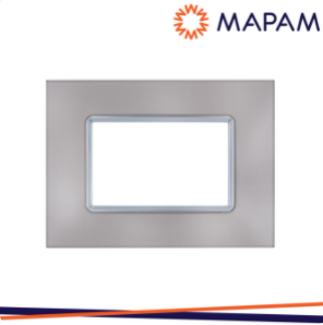 VIMAR Mapam Placca vetro 6003bl-8 t2 3p platino