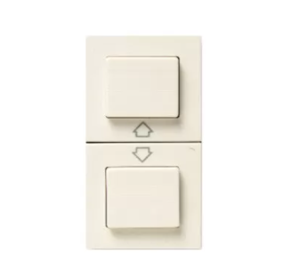 AVE Doppio pulsante Blanc S45 colore RAL 1013, con frecce direzionali 