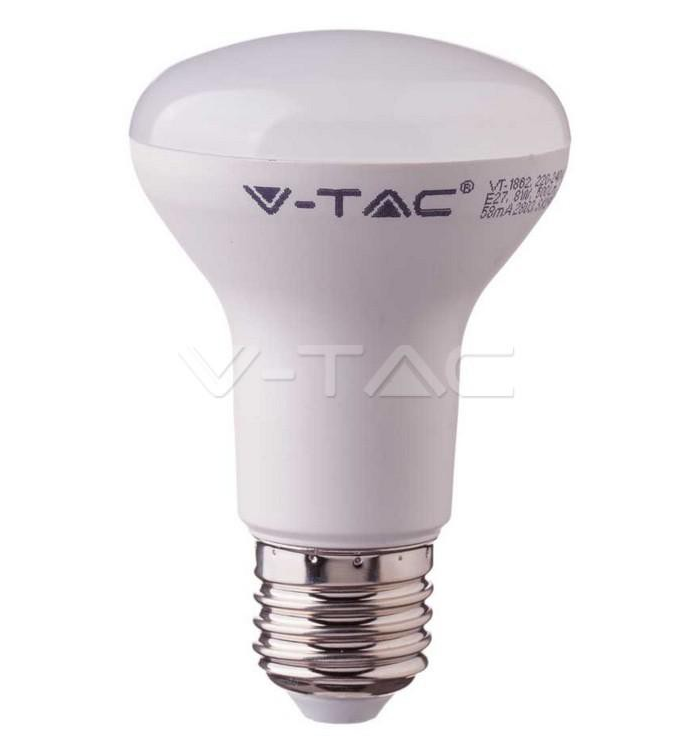 LAMPADINA LED - SAMSUNG CHIP 8W E27 R63 PLASTICA BIANCO NATURALE 4000K                                                                  