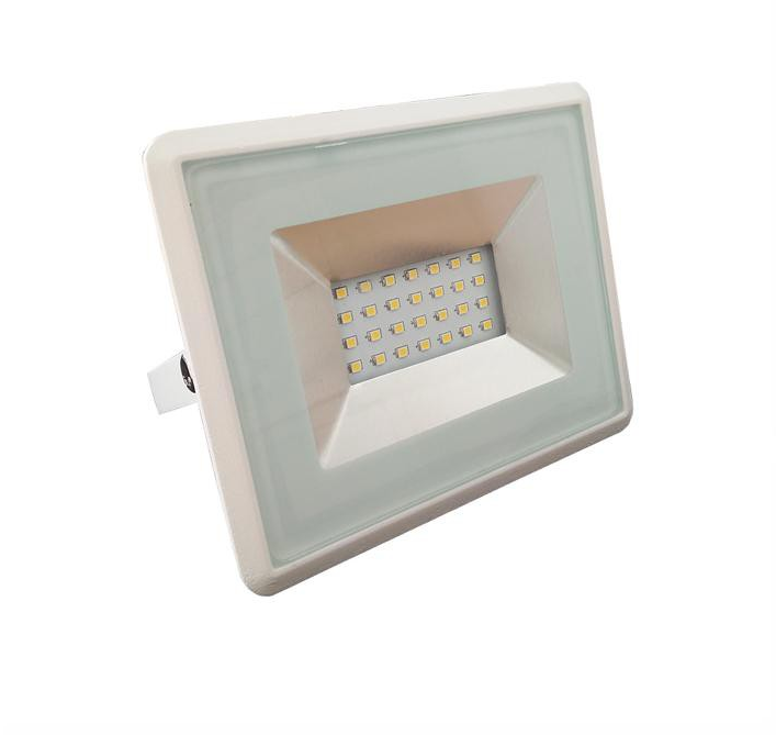 20W LED PROIETTORE E-SERIES CORPO BIANCO BIANCO NATURALE 4000K                                                          