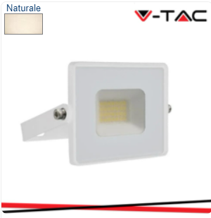 V-tac PROIETTORE SMD 20W CODICE COLORE: CORPO BIANCO 4000K