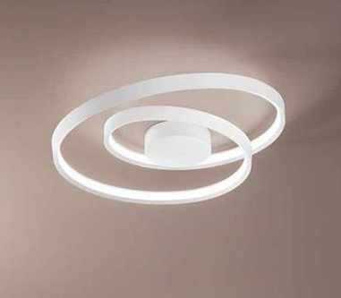 PERENZ Plafoniera In Metallo E Alluminio Bianco 