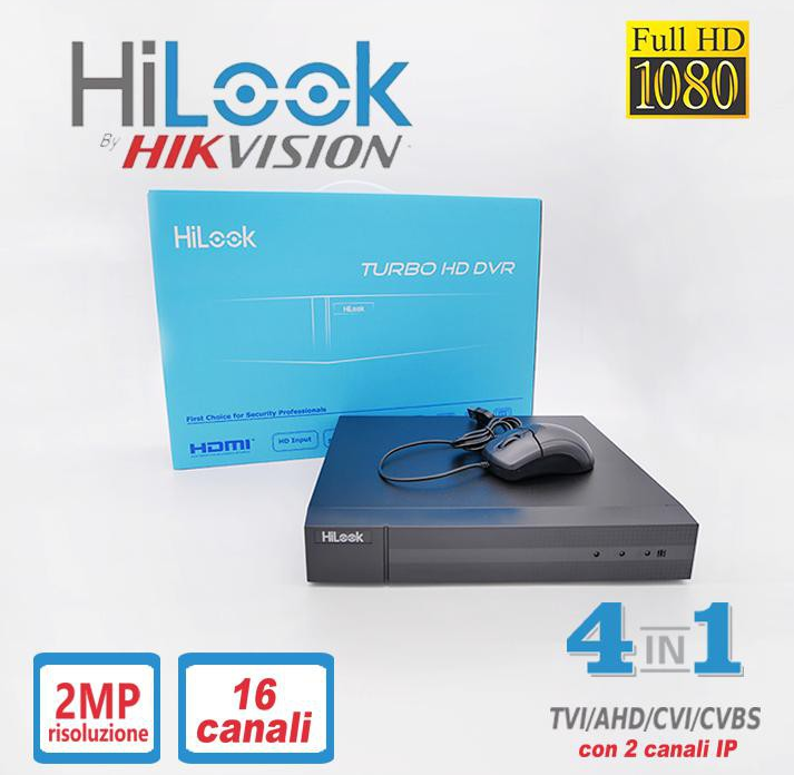 DVR-216G-F1 16CH 4 IN 1 FINO A 2MP 2-CH IP HILOOK                                                                       