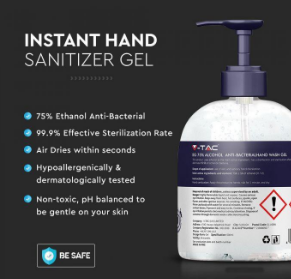 Sanificante gel mani 500ml 75% alcool