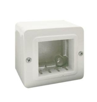 Contenitori autoportanti ave 44qc02 ral 9010 ip40 per minicanali da 20 10 mm a 30 18 mm 2 moduli s44