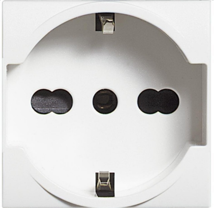 Presa Schuko Bipasso Universale P11/17 + P30 2P+T 10A 16A Ave Domus P11/17 + P30 