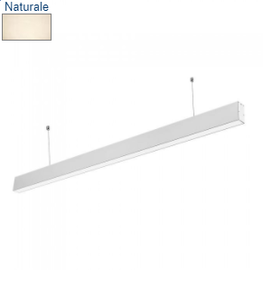 Luce lineare led samsung chip - 40w sospensione corpo bianco 4000k