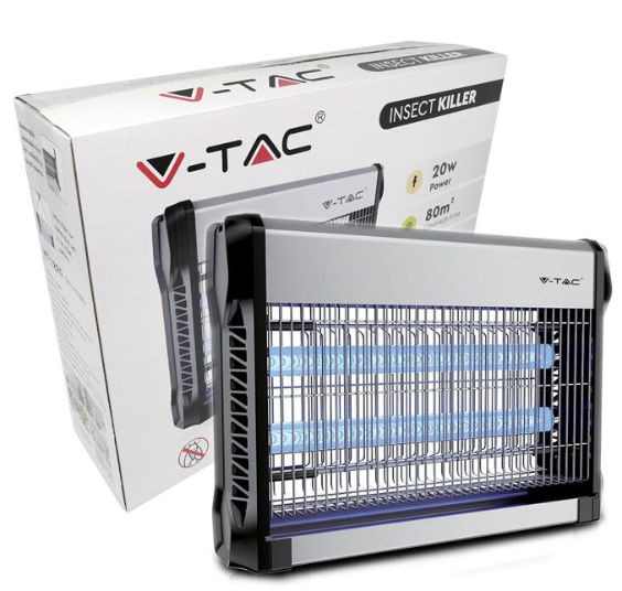 V-TAC ZANZARIERA 2 x 20w lampada cattura insetti 