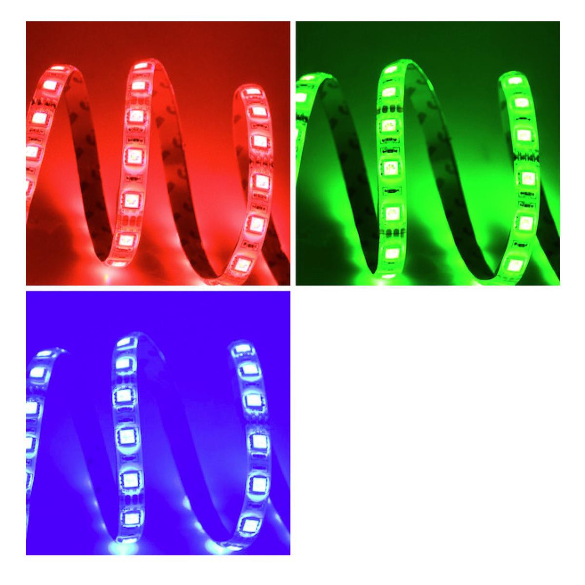 Striscia RGB 60LED/m, 5050 IP62, 24V 14,4w/m, configurazione R/G/B