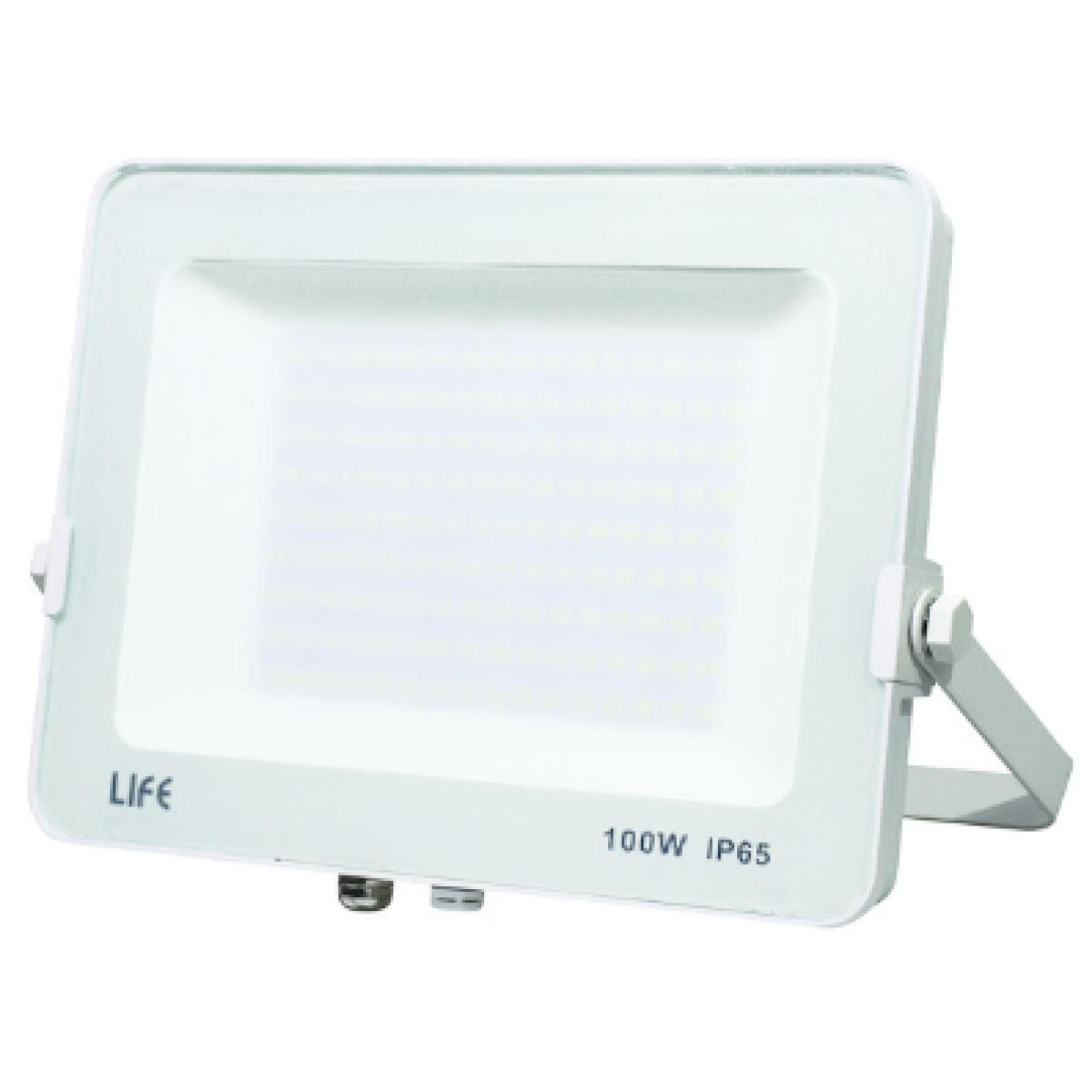 FARETTO SLIM BIANCO IP65, LED SMD Serie FA4, 100W, 110°, 3000K