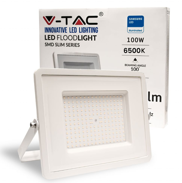 V-TAC Faro LED SMD Chip Samsung 100W Colore Bianco 6500K IP65