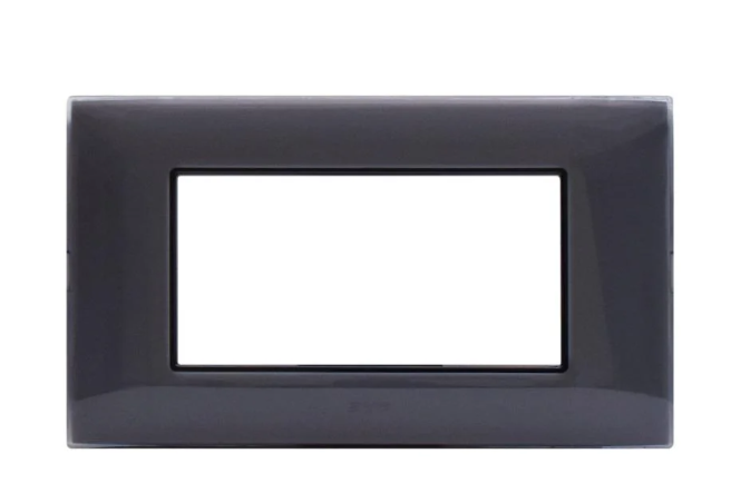 AVE Allumia Placca young44 in tecnopolimero, colore cenere a 4 moduli