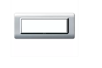 AVE Placca tecnopolimero, S44 colore alluminio naturale, cornicetta 