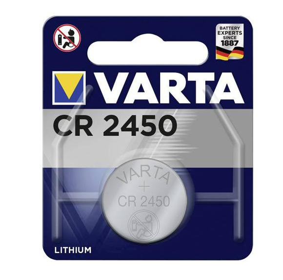BATTERIA A BOTTONE CR 2450 LITIO VARTA 570MAH 3V                                                                                        