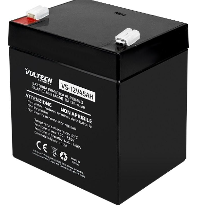 VULTECH Batteria Ermetica al Piombo VulTech VS-12V45AH 12V 4,5A Ricaricabile
