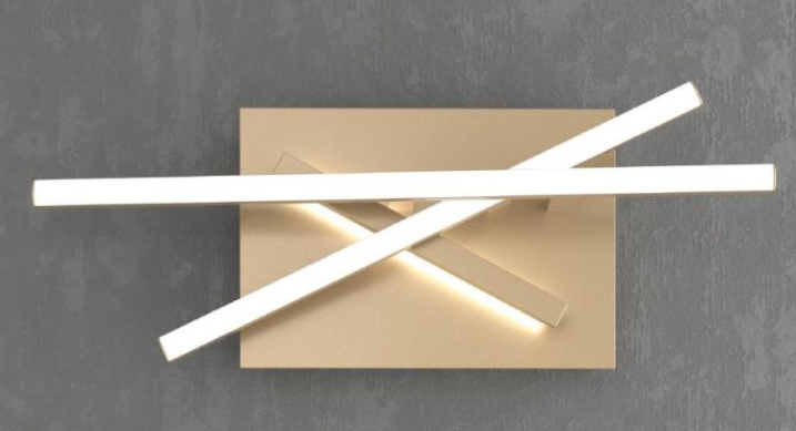 APPLIQUE DNA MODERN WALL LAMP LED 30W LIGHT 3000-4000K RECTANGULAR WHITE OR GOLD