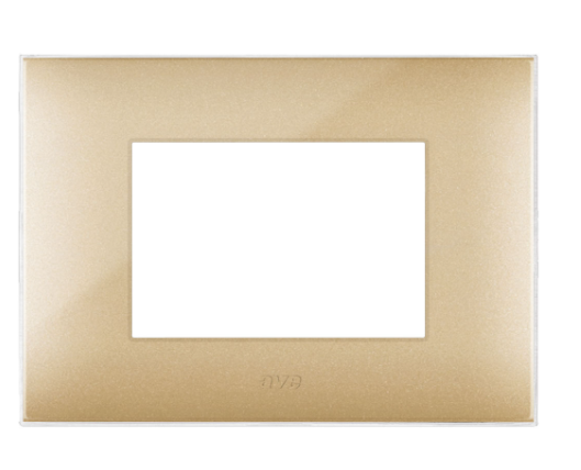 AVE  Placca Tecnopolimero Young S44, colore oro - 3 Mod.