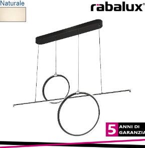 RABALUX Sospensione Pendente willow 48w 4000k black opaco