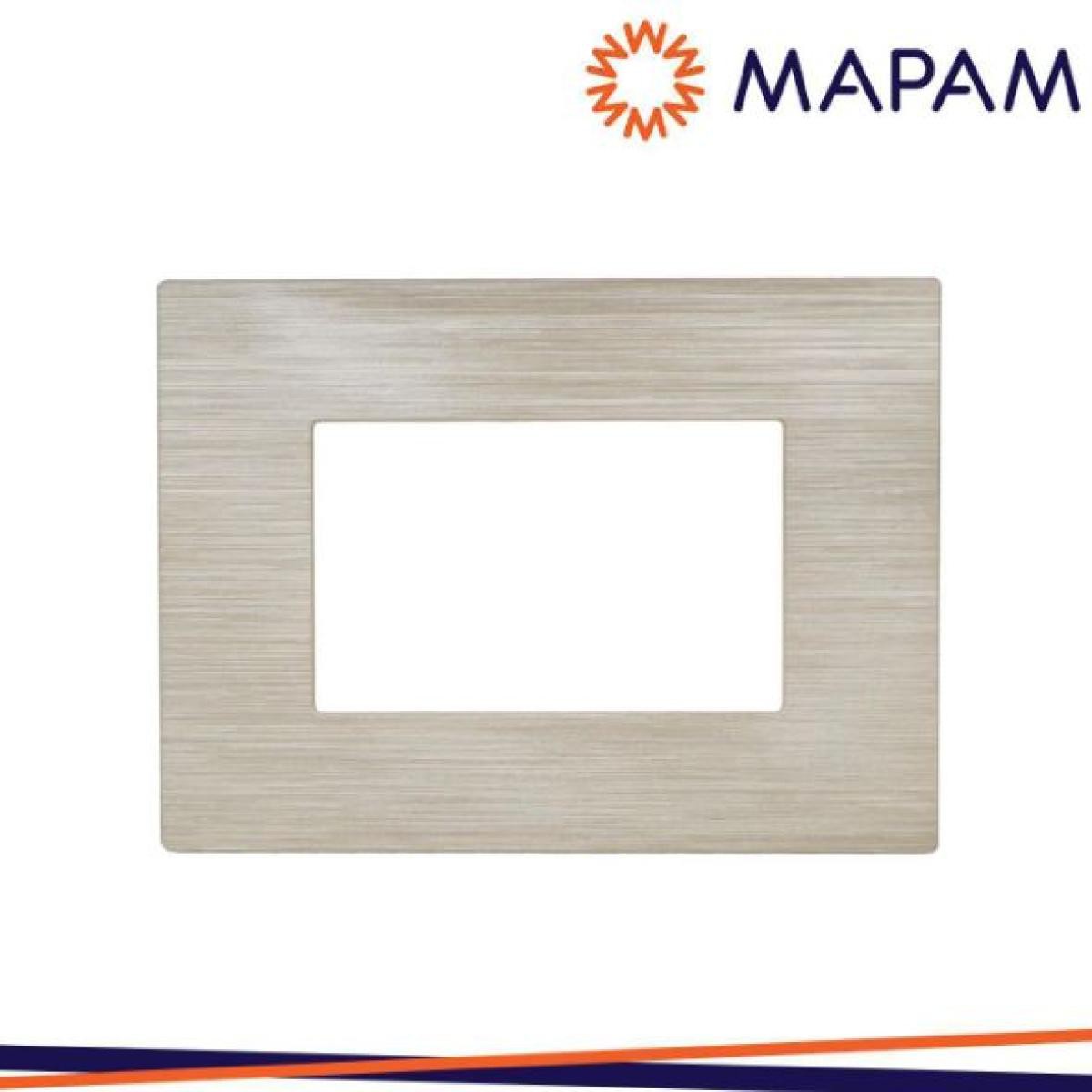 Placca tecnopolimero spazzolato m6003sl-4 gem 3p sabbia