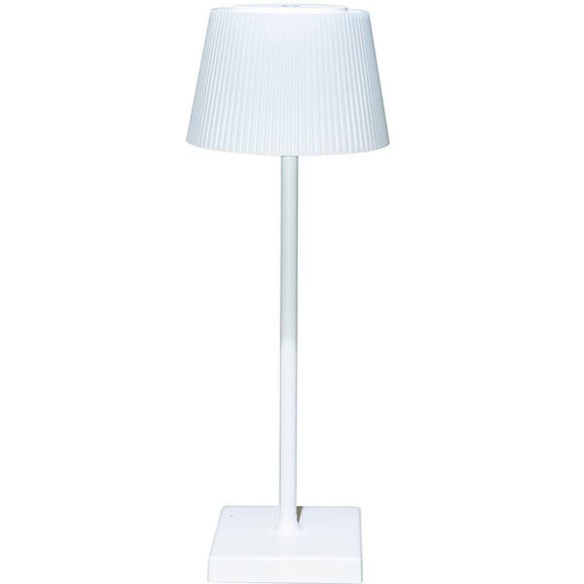 Lampada LED ricaricabile da tavolo con cavo USB, DIMMERABILE, 4W, LUCE 3000K, 130x130x380mm, C.BIANCA