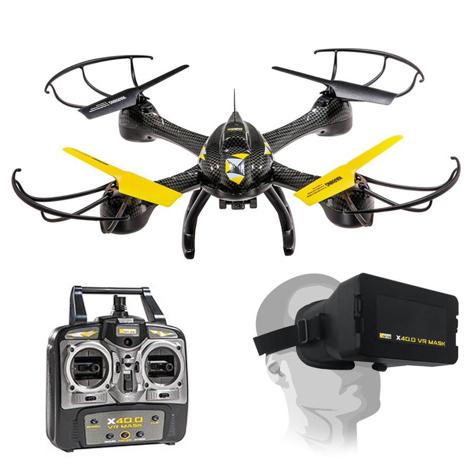 Drone Quadricottero 4ch Camera Visore 3D Vr Mask Ultradrone Mondo - Area Illumina