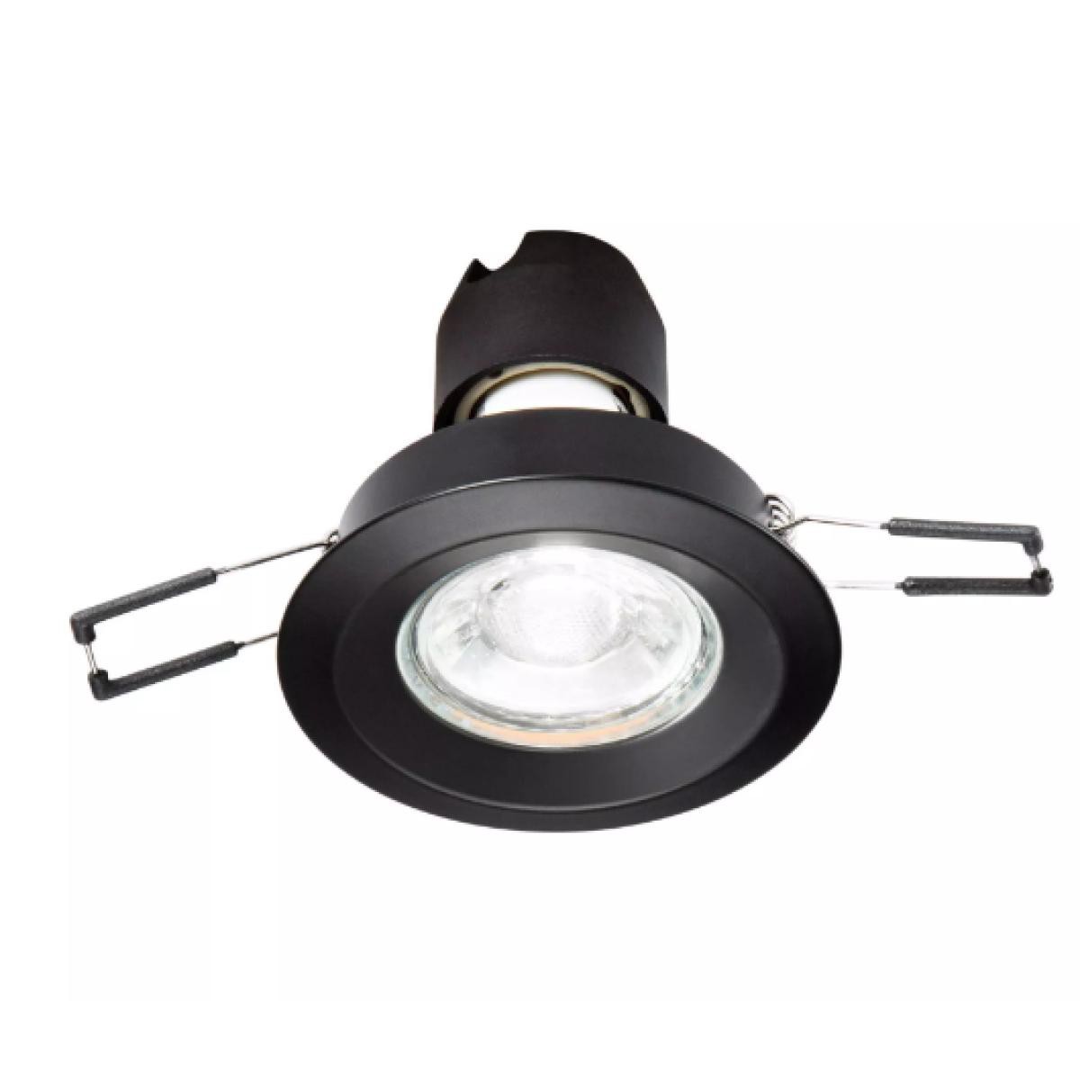 ISYLUCE FARETTO SIMPLIE TONDO DA INCASSO ALLUMINIO NERO ATTACCO GU10