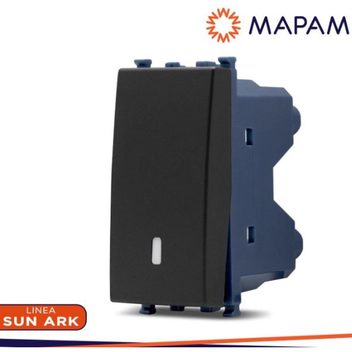 MAPAM Deviatore unipolare sun ARK -t5 903n nero