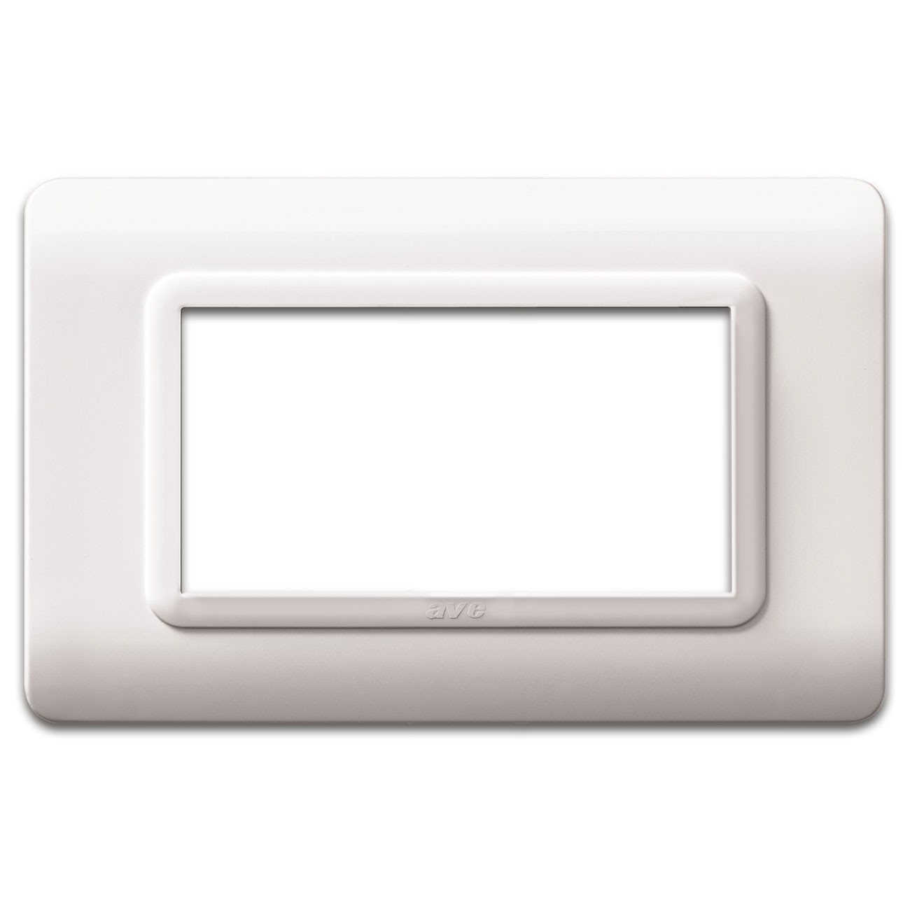 AVE Placca tecnopolimero, S44 colore bianco ? 4 Mod.