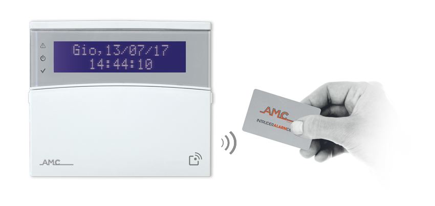 K-lcd Blue Tag - Tastiera LCD a 32 caratteri con lettore RFID/NFC integrato