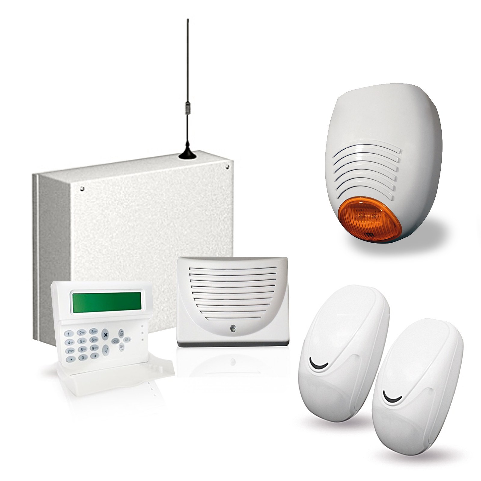 KIT ANTIFURTO ALLARME CASA COMBINATORE GSM CABLATO FILARE DA CELLULARE AMC C24