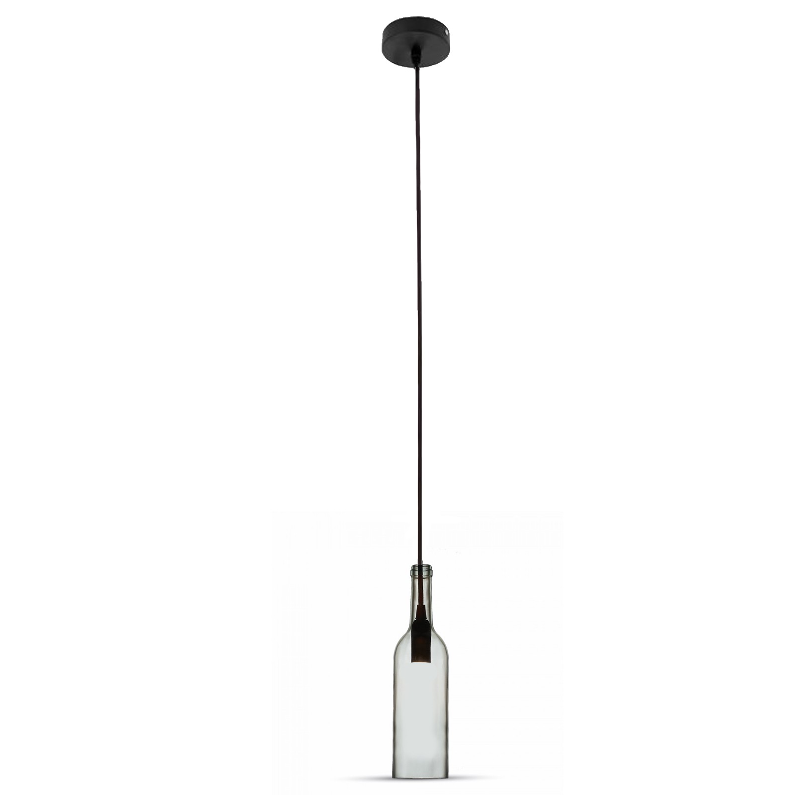 Lampadario con Portalampada Bottiglia Trasparente E14 60W V-TAC