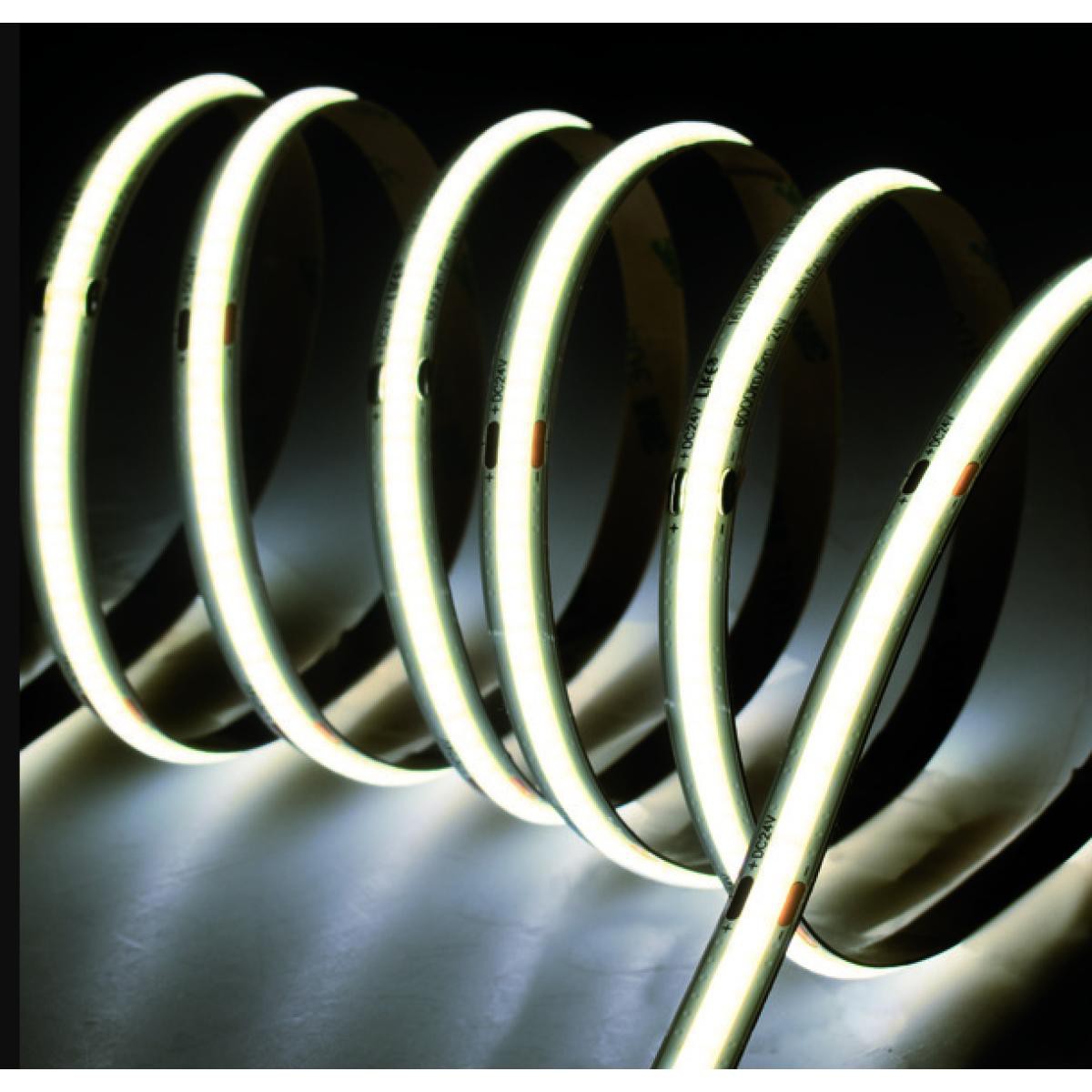 Striscia LED COB, IP65H, 24V 10,8W/m, L.NATURALE 4000K ±5%, 1200lm/m