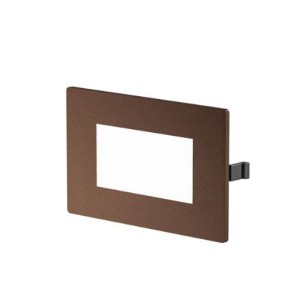 GEA LED Segnapassi.Struttura in policarbonato da incasso per scatola 503 non inclusa. Finitura placchetta in marrone.Modulo LED