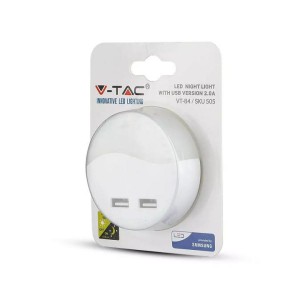 Led segnapasso notturno usb rotondo 3000k - samsung