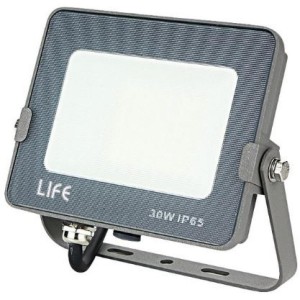 PROIETTORE SLIM GRIGIO IP65, LED SMD Serie FA4, 30W, 110°,3000K, 220-240Vac,LM2700, CRI80, 141x117x27mm 
