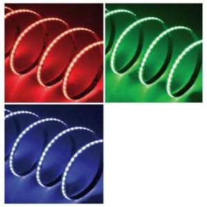 Striscia LED COB, RGB, IP65H, 24V 18w/m, configurazione R/G/B, PREZZO per 5m - PCB 10mm 