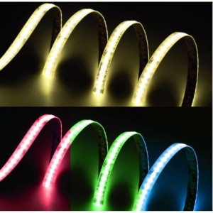 Striscia RGB+Bianco Naturale , LED COB 560chips, IP20, 24V, R+G+B+W=15W/m , 4000K 556lm/m