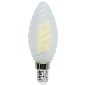 LAMPADA LED C.TORTIGLIONE ST35 serie Filament Frost,E14, 6.5W,FA320°,4000K,220Vac,LM806,CRI80,35*97mm, Classe E