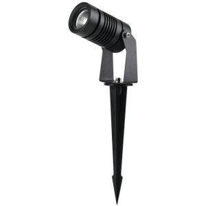 LIFE PUNTO LUCE DA GIARDINO CON PICCHETTO, IP65, BA24°, 220-240Vac 6W, 4000K, 550lm, D.42mm, COLORE NERO