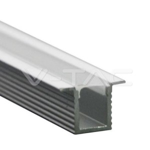 Dissipatore per Led striscia mounting kit with diffuser recessed 2000x12.4x9mm