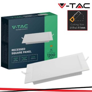 V-TAC 12w led pannello da incasso quadrato 4000k 