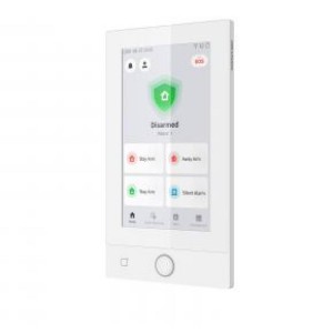 Hikvision 7" White WiFi LAN Touchscreen Keypad with Tag Reader and Advanced Security Control