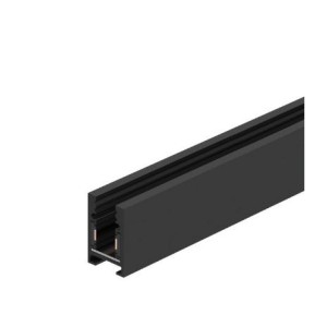 BINARIO A PLAFONE E SOSPENSIONE 24V serie INVISIBLE, Alluminio colore NERO, 2000x11x19mm, con terminale di chiusura - Kit 1 pz