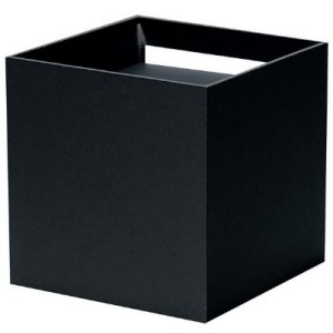 APPLIQUE a LED CUBO, IP65, 220Vac, 12,5W, TRICOLOR, 600LM, CRI80, 100x100mm, Alluminio, colore Nero